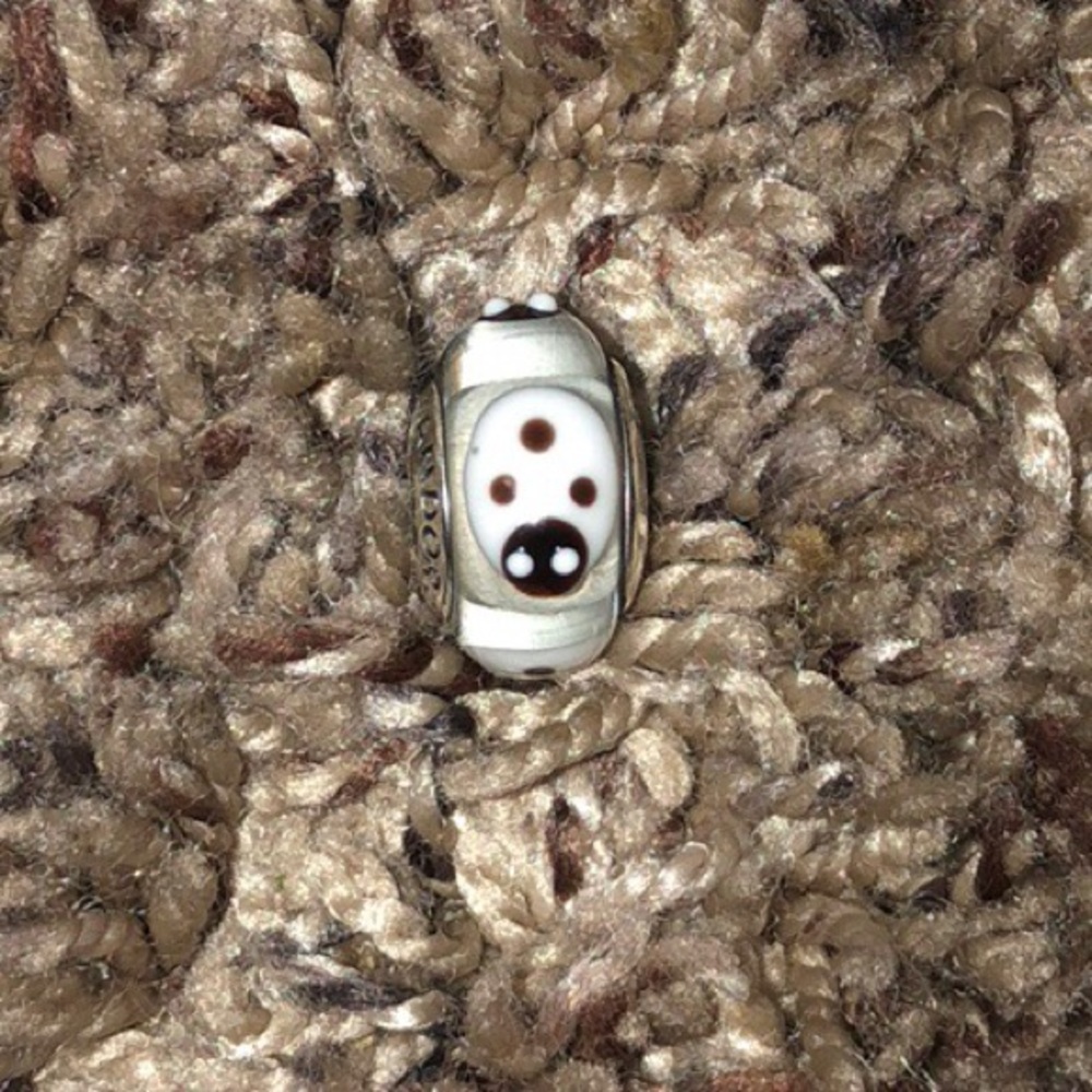 Pandora Clear white lady bug bead